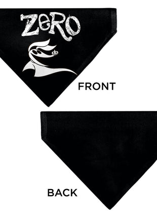 Pet Bandana - Nightmare Before Christmas ZERO Smiling Pose Black/White