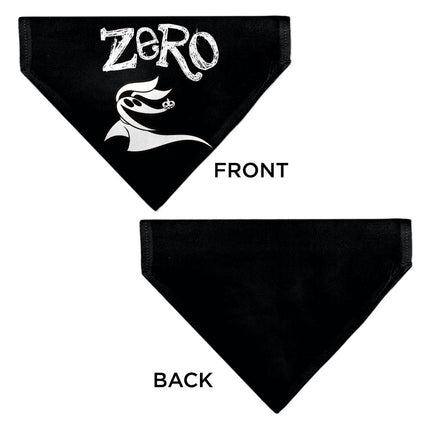 Pet Bandana - Nightmare Before Christmas ZERO Smiling Pose Black/White