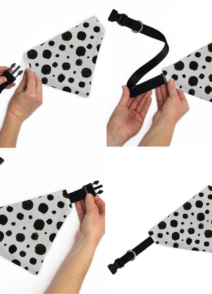 Pet Bandana - 101 Dalmatians Cruella's Spots White/Black