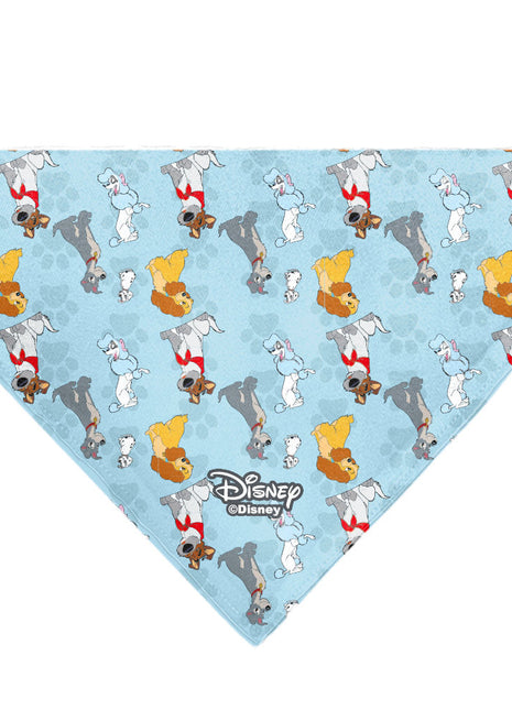 Pet Bandana - Disney Dogs 5-Dog Group Collage/Paws Blues