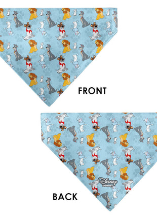 Pet Bandana - Disney Dogs 5-Dog Group Collage/Paws Blues