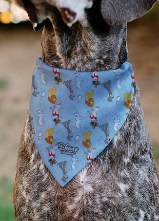 Pet Bandana - Disney Dogs 5-Dog Group Collage/Paws Blues