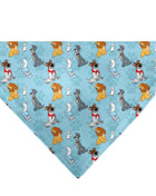 Pet Bandana - Disney Dogs 5-Dog Group Collage/Paws Blues - Pup List
