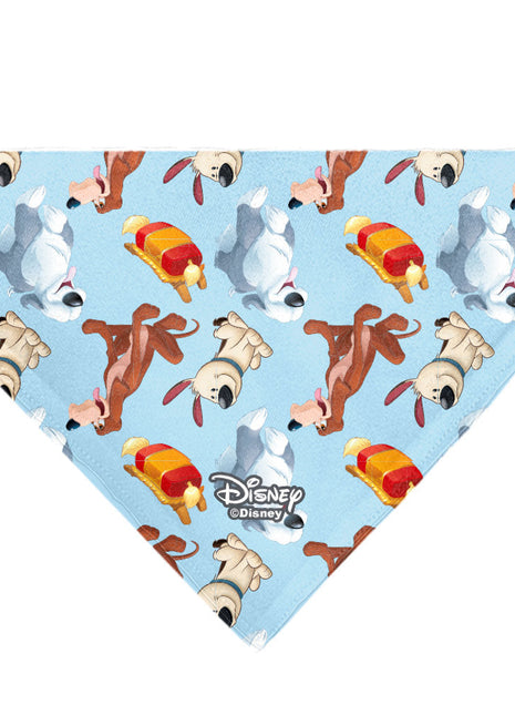 Pet Bandana - Disney Princess Dogs 4-Dog Group Collage/Paws Blues