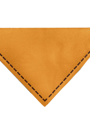 Pet Bandana - Up Dug SQUIRREL Pose and Wilderness Explorer Badge Orange