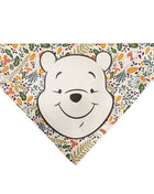Pet Bandana - Winnie the Pooh Smiling Face/Foliage Collage Beige/Green/Orange/Yellow