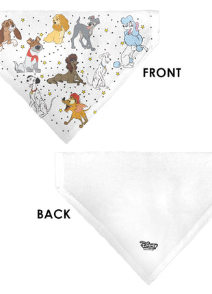 Pet Bandana - Disney Dogs 9-Dog Group Collage/Stars White/Black/Yellow