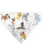 Pet Bandana - Disney Dogs 9-Dog Group Collage/Stars White/Black/Yellow
