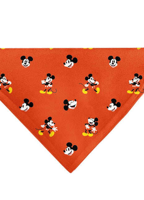 Pet Bandana - Mickey Mouse Poses and Expressions Scattered Red