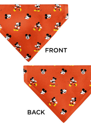 Pet Bandana - Mickey Mouse Poses and Expressions Scattered Red
