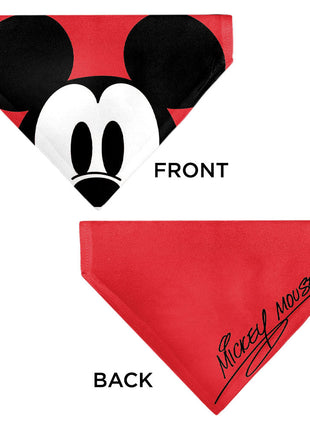 Pet Bandana - Mickey Mouse Face Character Close-Up Red