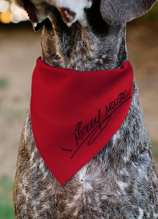 Pet Bandana - Mickey Mouse Face Character Close-Up Red