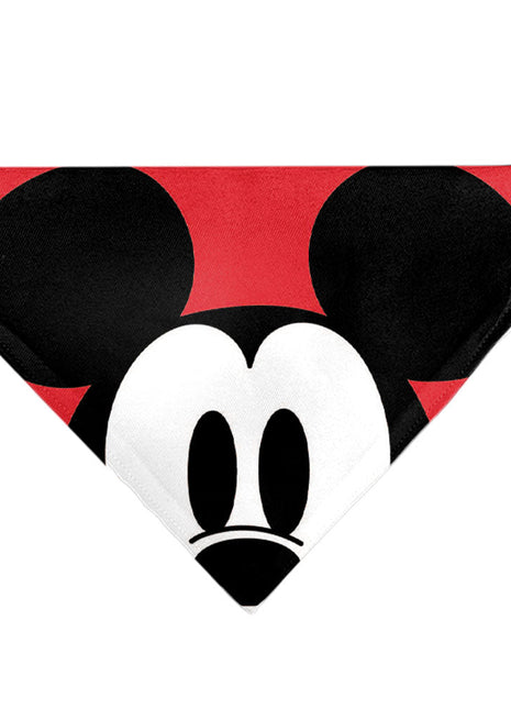 Pet Bandana - Mickey Mouse Face Character Close-Up Red