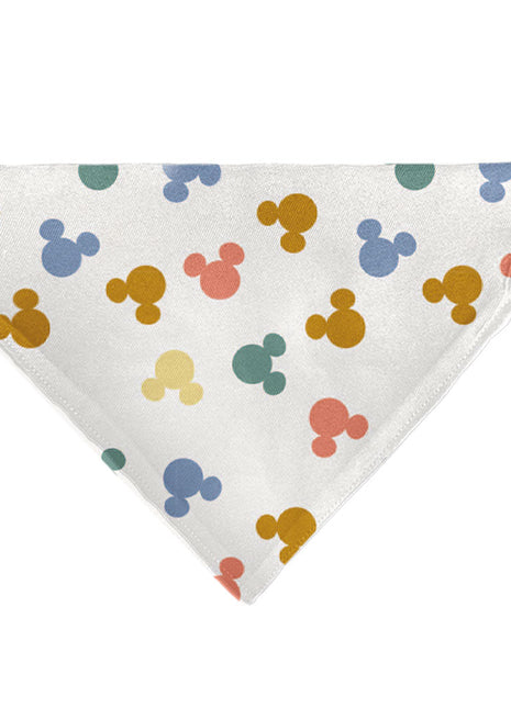 Pet Bandana - Mickey Mouse Ears Icon Scattered White