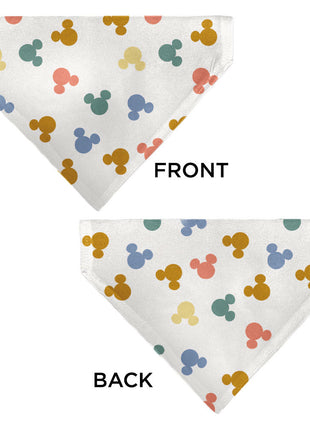 Pet Bandana - Mickey Mouse Ears Icon Scattered White