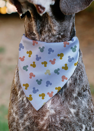 Pet Bandana - Mickey Mouse Ears Icon Scattered White