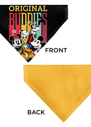 Pet Bandana - Disney Fab Five ORIGINAL BUDDIES Group Pose Black