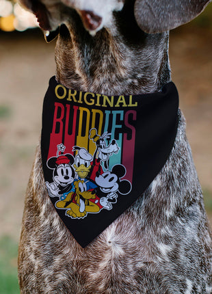 Pet Bandana - Disney Fab Five ORIGINAL BUDDIES Group Pose Black