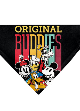 Pet Bandana - Disney Fab Five ORIGINAL BUDDIES Group Pose Black