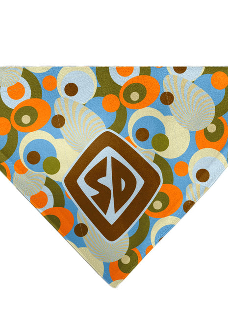 Pet Bandana - Scooby Doo SD Dog Tag Retro Dots Multi Color