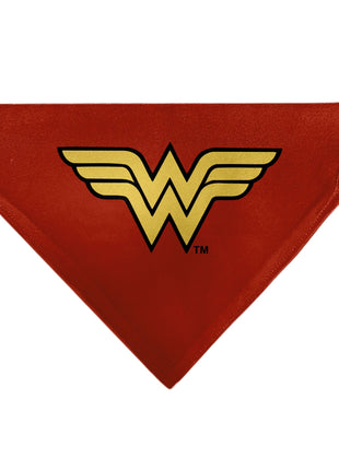Pet Bandana - Wonder Woman WW Logo Red/Black/Yellow