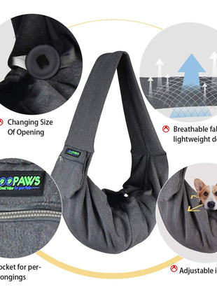 GOOPAWS Comfy Hands-Free Dog & Cat Sling - Pup List