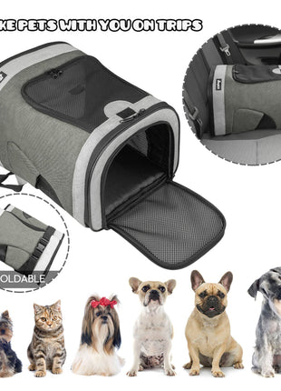 GOOPAWS Soft Backpack Carrier for Small Dogs and Cats, Collapsible with Breathable Mesh - Pup List
