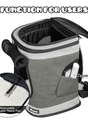 GOOPAWS Soft Backpack Carrier for Small Dogs and Cats, Collapsible with Breathable Mesh - Pup List