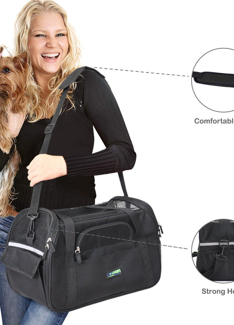 GOOPAWS Soft Sided Collapsible Airline Travel Pet Carrier Bag for Comfort and Travel - Pup List
