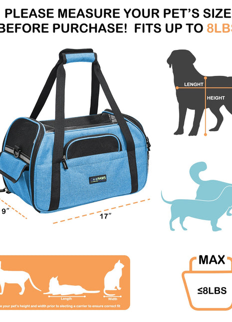 GOOPAWS Soft Sided Collapsible Airline Travel Pet Carrier Bag for Comfort and Travel - Pup List