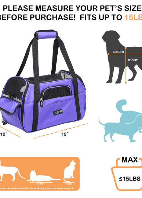 GOOPAWS Soft Sided Collapsible Airline Travel Pet Carrier Bag for Comfort and Travel - Pup List