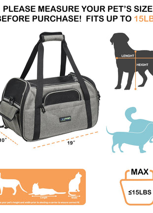 GOOPAWS Soft Sided Collapsible Airline Travel Pet Carrier Bag for Comfort and Travel - Pup List