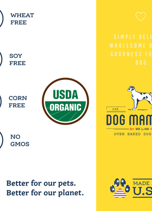 Dog Mamma's Organic Peanut Butter Banana Recipe - USDA Organic Certified Dog Treats