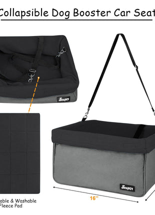 GOOPAWS & Jespet Portable Pet Safety Booster Dog Car Seat with Seat Belt - Pup List