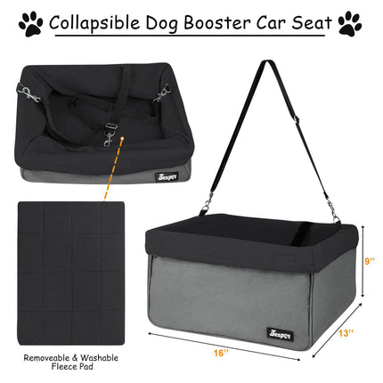 GOOPAWS & Jespet Portable Pet Safety Booster Dog Car Seat with Seat Belt - Pup List