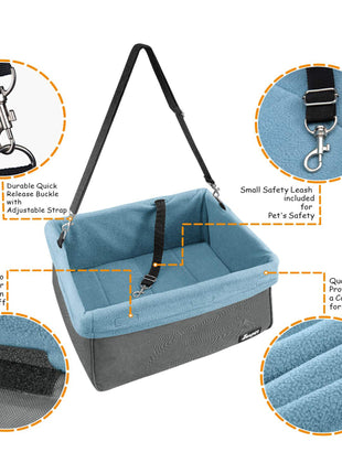 GOOPAWS & Jespet Portable Pet Safety Booster Dog Car Seat with Seat Belt - Pup List