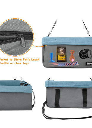 GOOPAWS & Jespet Portable Pet Safety Booster Dog Car Seat with Seat Belt - Pup List