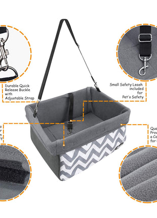 GOOPAWS & Jespet Portable Pet Safety Booster Dog Car Seat with Seat Belt - Pup List