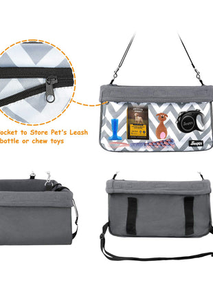 GOOPAWS & Jespet Portable Pet Safety Booster Dog Car Seat with Seat Belt - Pup List