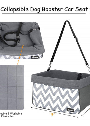 GOOPAWS & Jespet Portable Pet Safety Booster Dog Car Seat with Seat Belt - Pup List