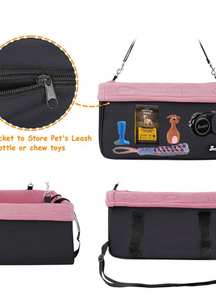 GOOPAWS & Jespet Portable Pet Safety Booster Dog Car Seat with Seat Belt - Pup List