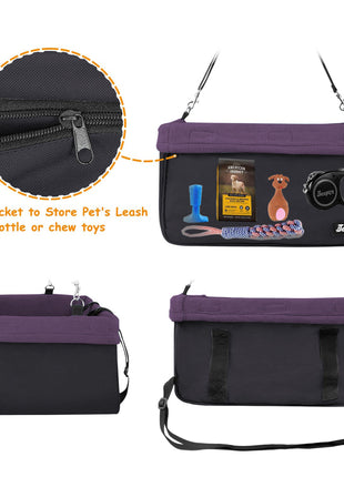 GOOPAWS & Jespet Portable Pet Safety Booster Dog Car Seat with Seat Belt - Pup List