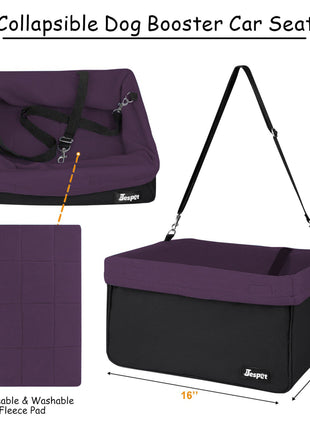 GOOPAWS & Jespet Portable Pet Safety Booster Dog Car Seat with Seat Belt - Pup List