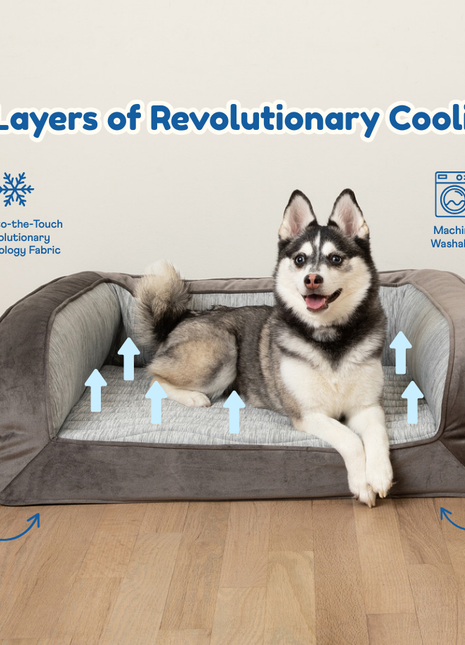 PupChill™ Cooling Bolster Dog Bed