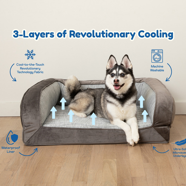 PupChill™ Cooling Bolster Dog Bed