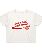Pet A Dog And Smile Crop Tee | Gift for Dog Lovers | Made in USA