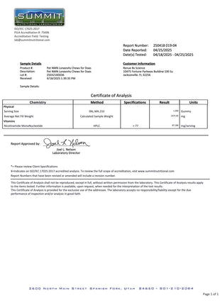 PET NMN Longevity Chews for Dogs