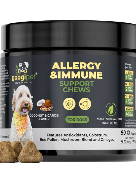 Allergy & Immune Support Chews for Dogs (Coconut & Carob Flavor)