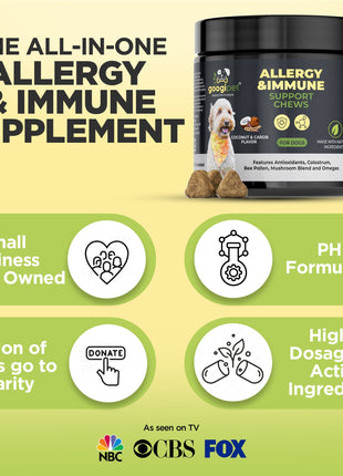 Allergy & Immune Support Chews for Dogs (Coconut & Carob Flavor)