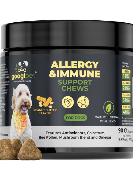 Allergy & Immune Support Chews for Dogs (Peanut Butter Flavor)